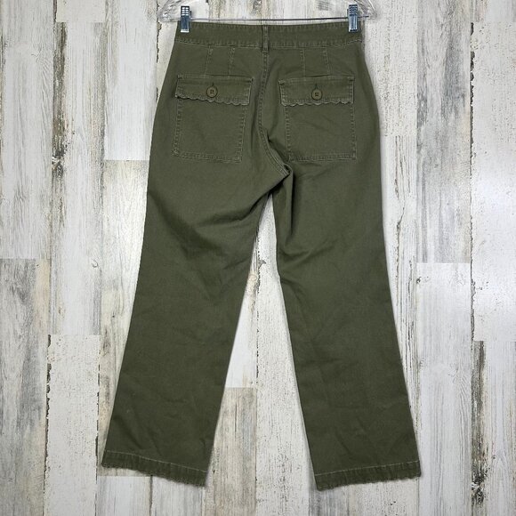 Sundance Women’s Pants 2 Green Cotton Spandex w Lace Trims Casual‎ Contemporary - Picture 2 of 15